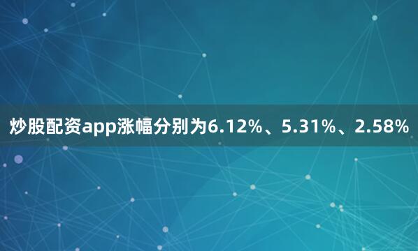炒股配资app涨幅分别为6.12%、5.31%、2.58%